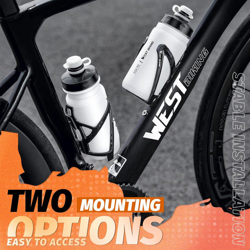 West Biking Ultra-Light Bike Water Bottle Cages, Durable PC Bicycle Bottle Holder with Screws Tool for Cycling