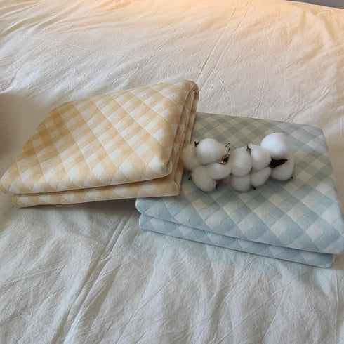 OKEA 2 Pack 4-Layer 34x36 Ultra-Soft Washable Underpads, Premium Cotton Grid Incontinence & Bedwetting Pads
