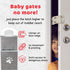 Steel Cat Door Strap and Latch - Sturdy Door Holder for Keeping Dogs and Kids Out, Silver Color