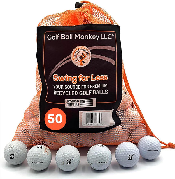 Golf Ball Monkey Cheap Recycled for Bridgestone Golf Balls White Mix -