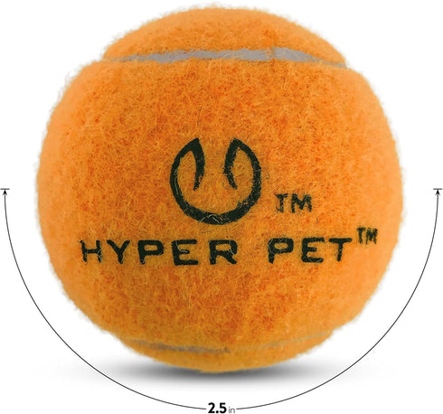 Hyper Pet Tennis Balls for Dogs, Interactive Dog Toys for Exercise and Training - 4 Pack 2.5" Orange