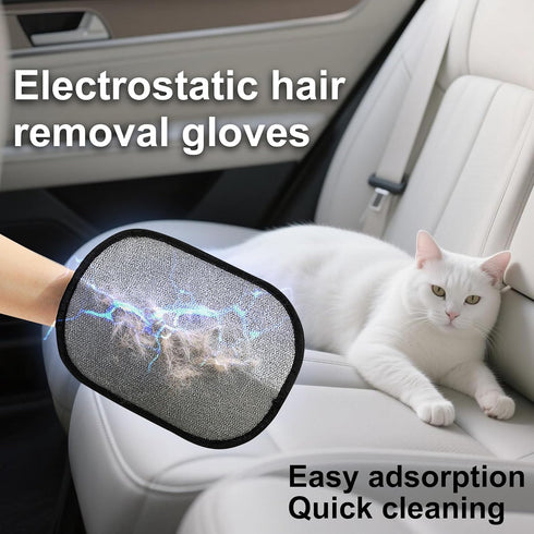 Rorodog 2-PCS Pet Hair Remover Gloves with A Hair/Lint Removal Tool, Reusable Magic Brush Pet Hair Removal Glove