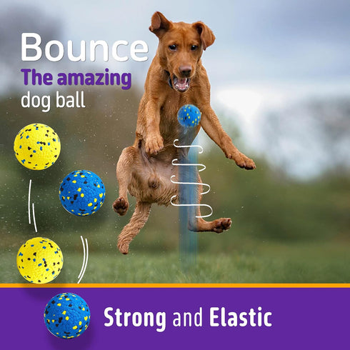 Dog Balls Tennis Ball Dog Toys for Aggressive Chewers, Durable Floating Water Toy Fetch Balls for Large, Medium Small