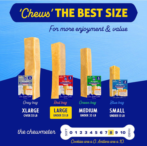 Himalayan Chew Original Yak Cheese Chew, Peanut Butter, 1 Large Stick, 3.3 oz, Gluten Free Treats