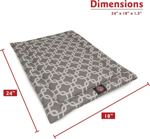 24" Links Gray Crate Dog Bed Mat by Majestic Pet Products