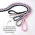 HonestBaby Collars and Leash Sets, Braided Vegan Suede for Dogs, Organic Cotton, Soft Pink/Bright Pink