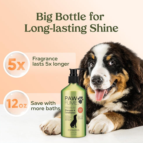 Pawfume Dog Shampoo and Conditioner, Hypoallergenic Dog Shampoo for Smelly Dogs, Probiotic Pet Shampoo