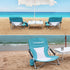 HAUSHOF Low Beach Chair, Mesh Back Folding Chair, Lightweight Low Seat Camping Chairs with Cup Holder, Carry Bag