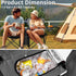 Volowoo Double Camping Chair,Double Folding Beach Chairs, Camping Chair W/Umbrella Mini Table Beverage Holder Carrying
