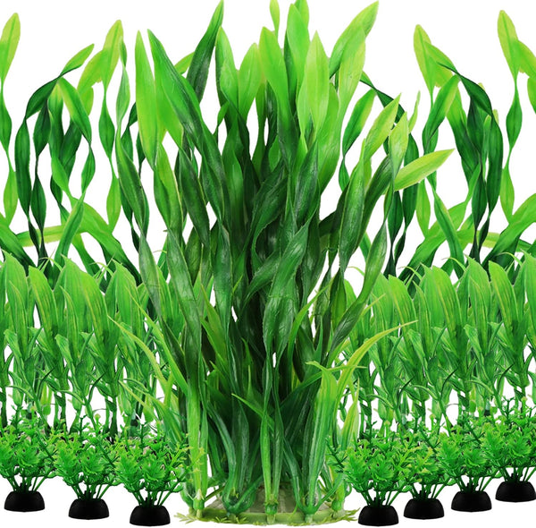 Aquarium Plants 20pcs, Fish Tank Decor Green Artificial Decorations for Household and Office Aquarium Simulation