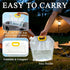 4 Pack 1.3 Gallon Collapsible Water Container Bag, Freezable Plastic Water Storage Pouch with Handle,No-Leak Water