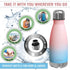 12 oz CHILLOUT LIFE Stainless Steel Water Bottle for Kids School: Double Wall Insulated Cola Bottle Shape for Cold