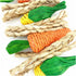 Genrico Accessories(1PC Small Pet Chewing Toy Hamster Rabbit Hand Woven Carrot Corn Vine Ball Birdcage Hanging Random
