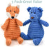 5 Pack Dog Squeaky Plush Toys, Assortment Value Bundle for Puppies, Bulk Large Dog Teething and Chew Toys