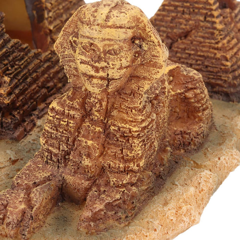 Aquarium Pyramid Decor, Resin Fish Tank Hiding Cave, Egyptian Aquarium Decorations Fish Tank Hideout Rocks