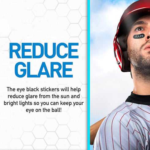 Franklin Sports Eye Black Stickers for Kids - Customizable Lettering, 24 Pairs