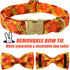 Fall Dog Bow Tie Collar - Adjustable Thanksgiving Cotton Collars with Gold Metal Buckle for X-Large Dogs
