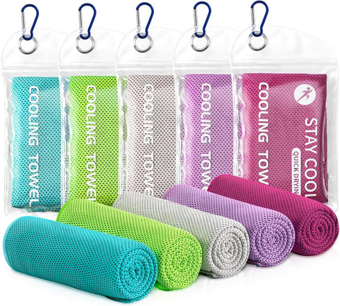 Cooling Towels - 5 Pack Gym Towels, Gym Towel for Working Out,