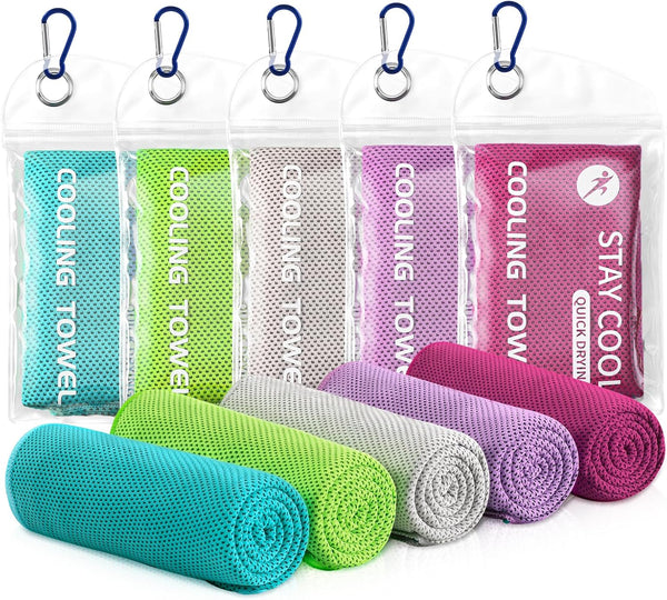Cooling Towels - 5 Pack Gym Towels, Gym Towel for Working Out,
