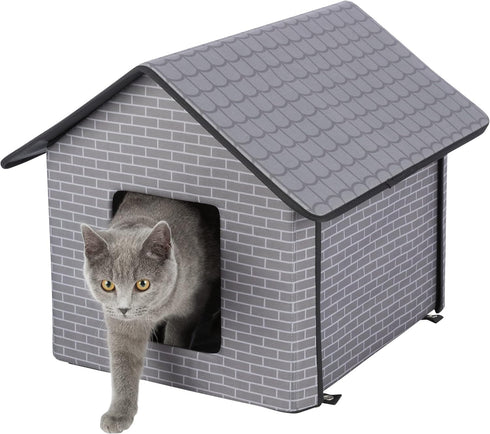 TRIXIE Insulated Outdoor Pet House, Foldable Waterproof Material for Small Dogs and Cats, Great for Feral Cats