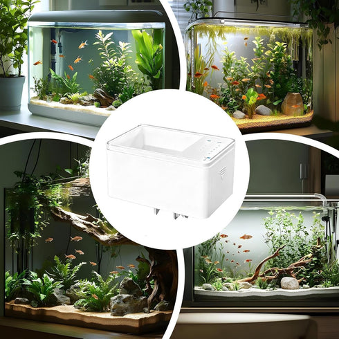 Generic Fish Automatic Feeder, Adjustable Battery Powered Tank Food Dispenser, Fish Tank Automatic Feeder