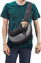 FDJASGY Pet Sling Carrier for Small Dogs Cats, Breathable Mesh Hand Free Backpack with Pouch and Adjustable Strap