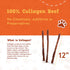 Jack&Pup 12" Beef Collagen Sticks for Dogs | Rawhide Free Dog Chews Long Lasting | Single Ingredient Healthy Dog Treats for Medium Dogs | Bully Stick Alternative (5 Pack)