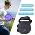Kestrel Black Disc Golf Bag, Fits 6-10 Golf Discs + Bottle, Durable Canvas, Small Sling/Shoulder Bag