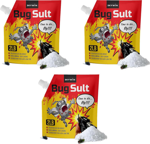 Skywin Fly Shooter Refill Salt 2 lbs Each (3-Pack), Large Grain Salt