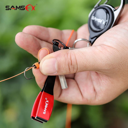 SAMSFX Fishing Knot Tying Tool, Multifunctional Fly Fishing Nippers, Quickly Tie Fishing Knots for Hooks, Lures and