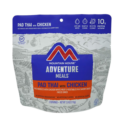 Mountain House Pad Thai with Chicken - Freeze Dried Backpacking & Camping Food, 2 Servings, Gluten-Free
