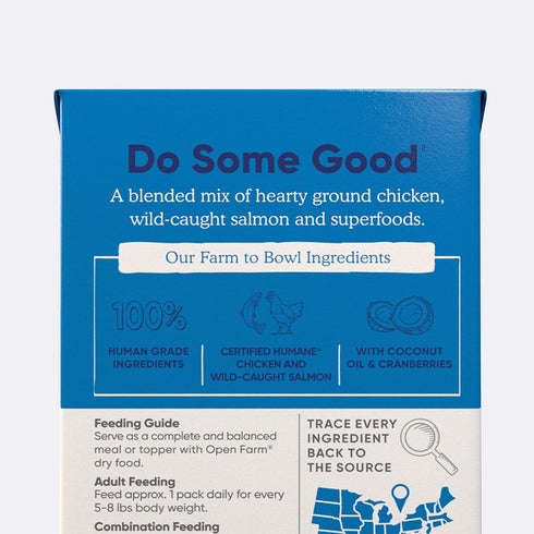 Open Farm Chicken & Salmon Blend Wet Cat Food, 5.5 Oz (Pack of 12 Boxes), Complete Meal or Food Topper