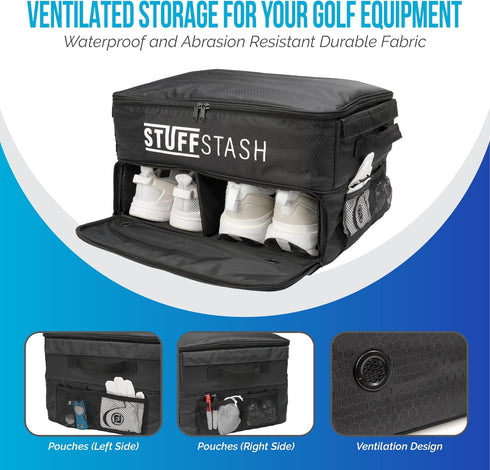 STUFFSTASH Golf Trunk Organizer; Strong, Won't Collapse; Storage for Tees, Gloves, Balls; Essential Golfer Gift for Men