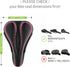 Narrow Gel Bike Seat Cushion, Extra Soft Comfy Bicycle Seat Cover with Extra Memory Foam & Gel for All Bikes