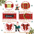 Maca Bates Christmas Plaid Dog Collar with Bow Tie, Adjustable Breakaway Red Collars for Small Medium Large Dogs
