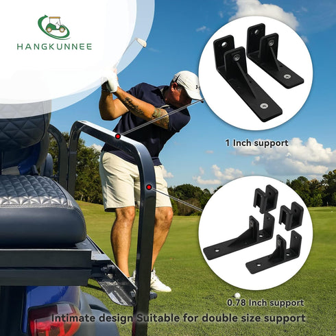 Golf Cart Armrest with Cup Holder for EZGO Club Car Yamaha, No Drilling Required