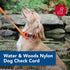 Water & Woods Nylon Dog Check Cord by Coastal Pet - Great Dog Training Leash - Comfortable Dog Handling - Durable Nylon Construction - Safety Orange, 5/8" x 25'