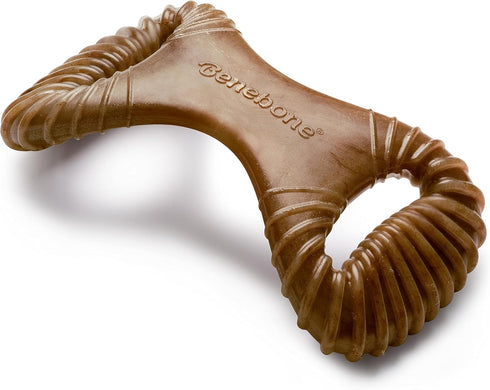 Benebone 2-Pack Wishbone/Dental Durable Chew Toys, Real Bacon Flavor, Made in USA, Large Size