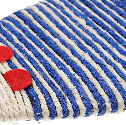 POPETPOP Mouse Shape Cat Scratcher Board, Double-Sided Sisal Mat for Indoor Cats, 12.99x7.48x0.98 inch (Random Color)