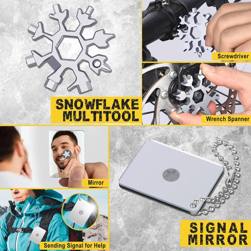 Gifts for Men, 28-In-1 Survival Kits, Unique Gadgets for Camping, Hiking, Hunting, Stocking Stuffers