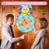 Set 12 Yquqwn Easter Chicken Dart Board Game with Sticky Balls, Easter Basket Stuffers Eggs Filled Gifts for Kids