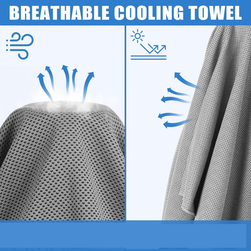NUOYEE 4 Pack (Multicolor-03) Cooling Towel for Neck and Face,Ice Towel for Hiking Camping Riding Tennis Yoga Fitness