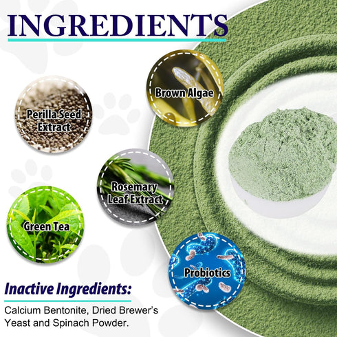 Peesnb Dog Teeth Cleaning Powder - Dog Dental Powder - Dog Breath Freshener - Targets Tartar & Reduces Plaque & Bad