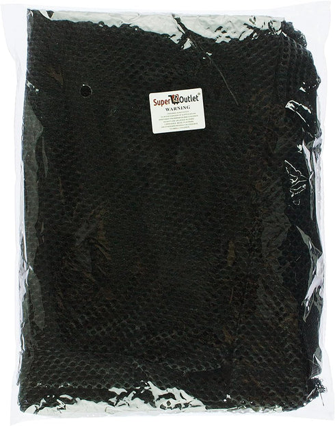 Super Z Outlet Sports Ball Bag – Extra Large Drawstring Mesh Equipment with Shoulder Strap, Black (30" x 40")
