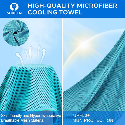 More(40x 12) Sukeen Cooling Towel,Instant Evaporative Cooling for Sports,Yoga,Golf,Gym,Neck,Workout