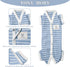 TONY HOBY Stripes 4 Legged Pet Dog Pajamas, Soft Cotton Jumpsuit for Dogs (XL, Blue+White-Boys)