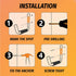 HUHOLE Heavy Duty Garage Ladder Hooks, 4PC Black Wall Mount Ladder Hangers with Jumbo Arm