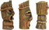 Pen-Plax RRT1A 1 Piece Small Aquarium Decorative Tiki's Assorted Resin Ornament, 4"