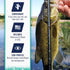 Fishing Ruler Decal 2-Pack | 36” Transparent Rod Fish Measuring Sticker | Stick-On Fish Measurement for All Rod Types |