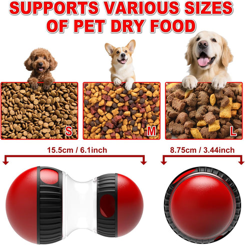 Dog Treat Dispenser Toy Interactive Dog Puzzle Toys Dogs Puzzles Feeder Slow Feeding Treat Dispensing Ball Food